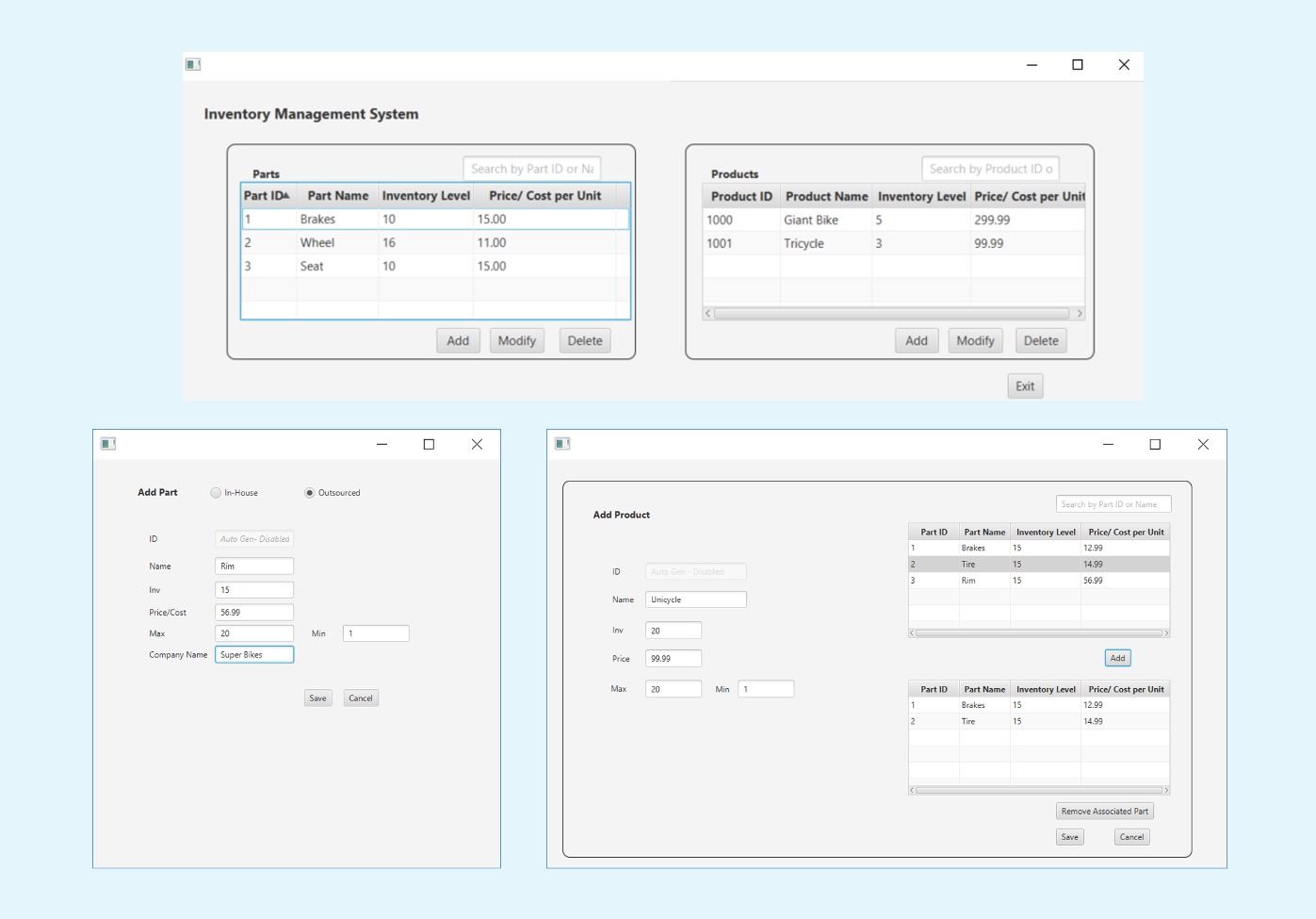 An image of the Inventory Management System project.