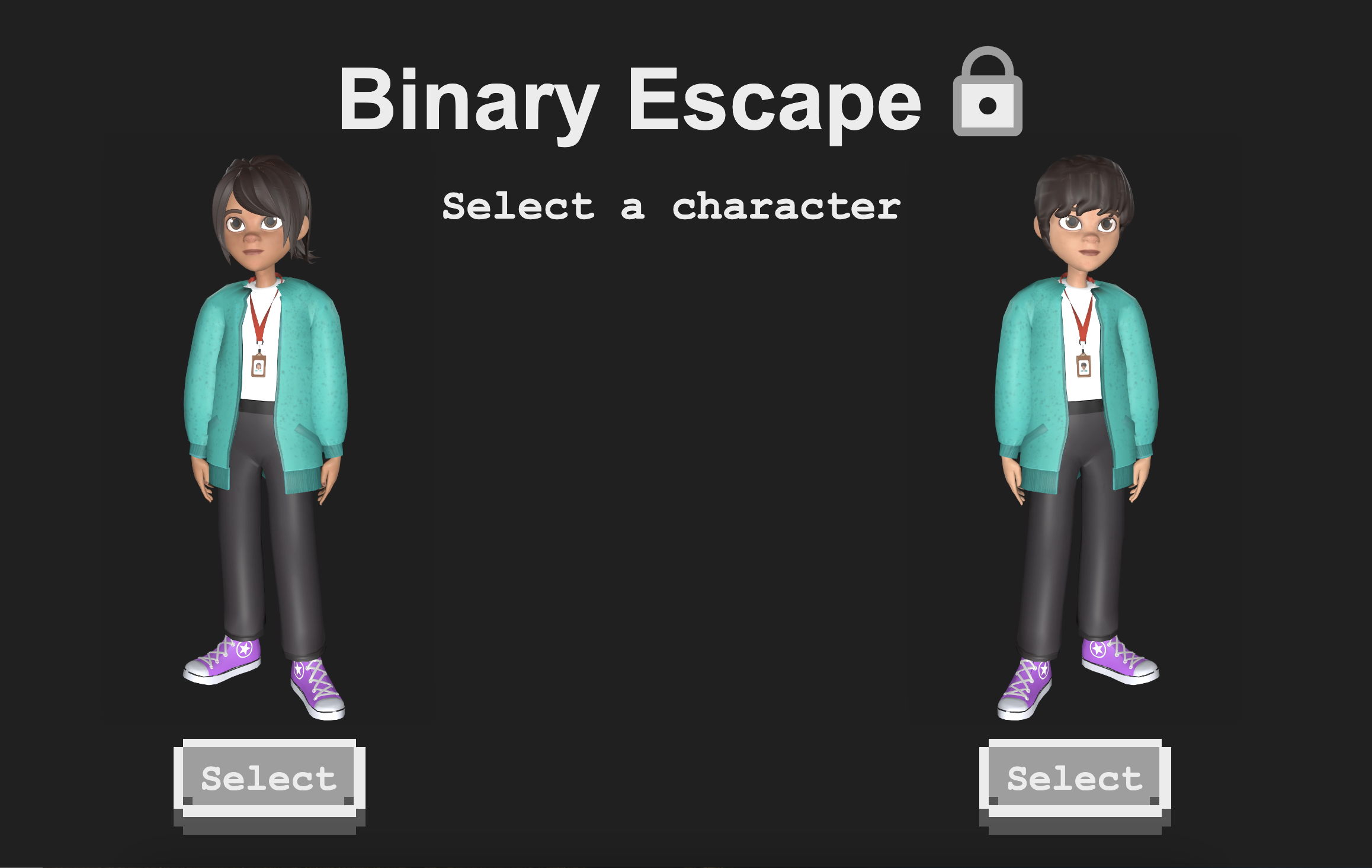 An image of the Binary Escape login page.