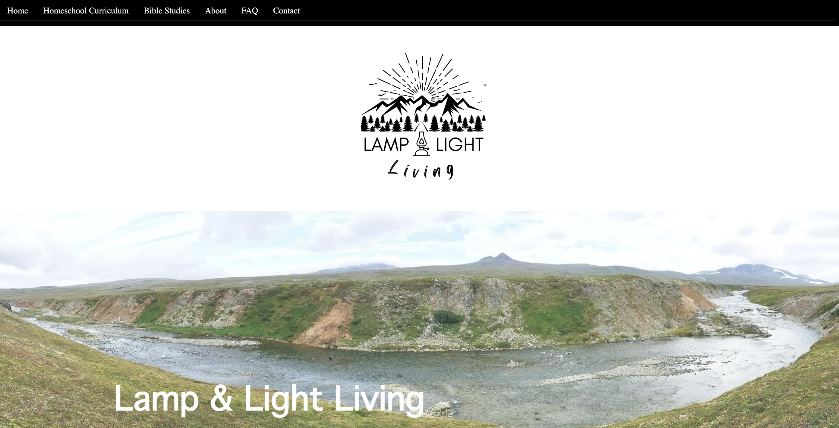 An image of the Lamp and Light Living Homepage