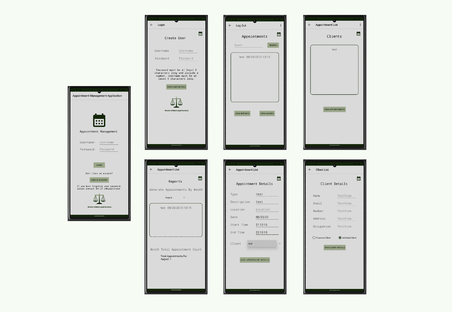 An image of the Appointment Management Mobile Application project.